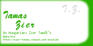 tamas zier business card